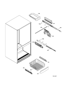 FZ SECTION Diagram and Parts List for GDRC0HBDARWW  General Electric Refrigerator