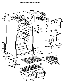 Cabinet Diagram and Parts List for MTT14EAXLRWH  General Electric Refrigerator