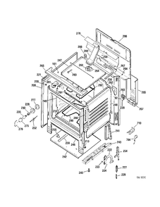 CHASSIS Diagram and Parts List for JCBS64BK1BB  General Electric Range