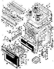 Electric Range Diagram and Parts List for JB550G0J3  General Electric Range