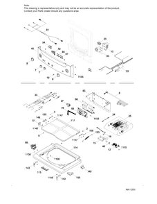 LID AND CONTROLS Diagram and Parts List for C978-97322411  General Electric Dryer