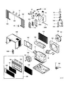 Part Location Diagram of WJ68X236 GE GUIDE UPPER