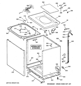 Part Location Diagram of WH16X528 GE Nut & Bracket