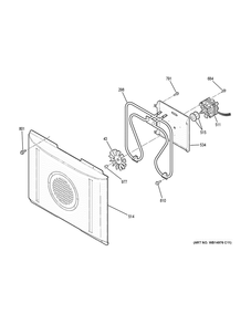 Convection Fan Diagram and Parts List for PCHB920SJ5SS  General Electric Range