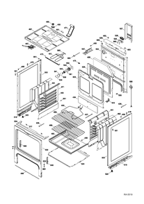 BODY PARTS Diagram and Parts List for MCB787DR4WW  General Electric Range