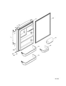FF DOOR Diagram and Parts List for GBR20DTEARBB  General Electric Refrigerator