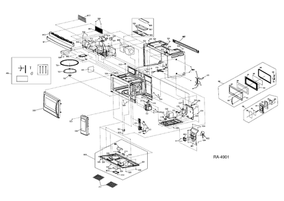 OTR Diagram and Parts List for JVM1625STC01  General Electric Microwave