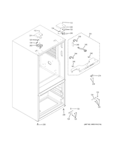Case Parts Diagram and Parts List for GNE25JSKBFSS  General Electric Refrigerator