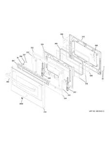 Lower Door Diagram and Parts List for JGB860SEJ5SS  General Electric Range