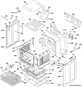 BODY PARTS Diagram and Parts List for PGB940SEJ1SS  General Electric Range