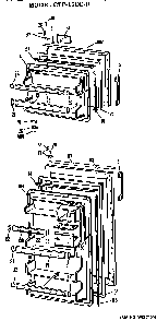 Doors Diagram and Parts List for CTF15CCB  Hotpoint Refrigerator