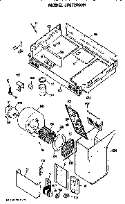 Blower Diagram and Parts List for JP672B9N1  General Electric Cooktop