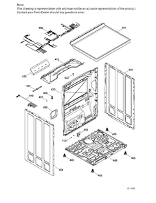 CABINET Diagram and Parts List for GTMP280ED5WW  General Electric Dryer