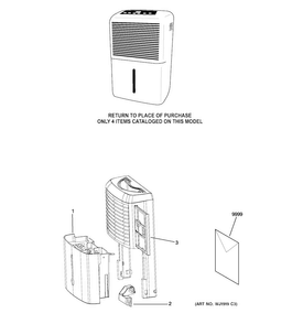 Dehumidifier Diagram and Parts List for APEL70LTL1  General Electric Dehumidifier