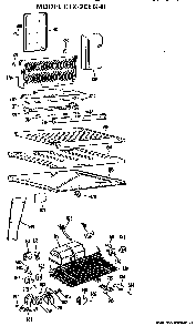 Unit Parts Diagram and Parts List for CTX20EGB  Hotpoint Refrigerator