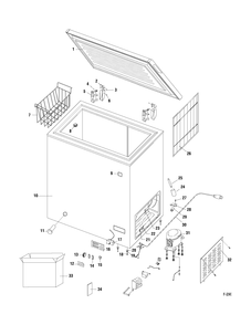 FREEZER Diagram and Parts List for MCM5SUAWW  General Electric Freezer