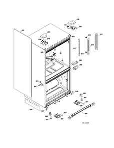 HINGE PARTS Diagram and Parts List for CFRP5NFDASS  General Electric Refrigerator