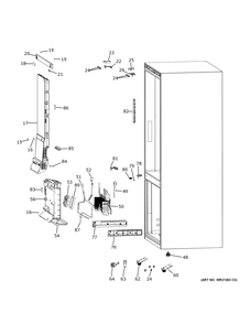 Cabinet Diagram and Parts List for GBE17HYRCFS  General Electric Refrigerator