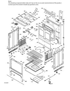 BODY PARTS Diagram and Parts List for JCB630DJ2WW  General Electric Range