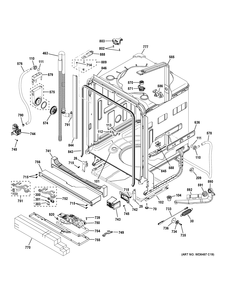 BODY PARTS Diagram and Parts List for CDT835SMJ2DS  General Electric Dishwasher