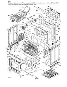 BODY PARTS Diagram and Parts List for PCGS920EEJ3ES  General Electric Range