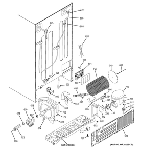 MACHINE COMPARTMENT Diagram and Parts List for GSHL6KGZDCLS  General Electric Refrigerator
