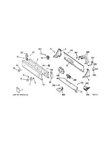 CONTROL PANEL Diagram and Parts List for MNXR1070A3WW  General Electric Washer
