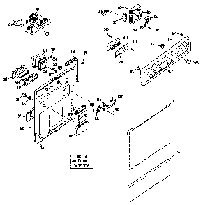 Control Panel And Front Panel Diagram and Parts List for GSC410M-01  General Electric Dishwasher