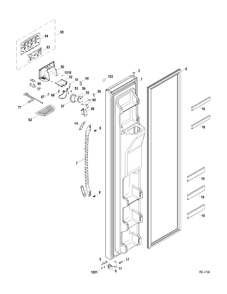 FZ DOOR Diagram and Parts List for GSRC3QGZAFBB  General Electric Refrigerator