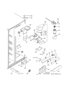 Refrigerator Section Diagram and Parts List for GSE26HMECHES  General Electric Refrigerator