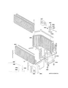 Sealed System Diagram and Parts List for AZ41E09EABW5  General Electric Air Conditioner