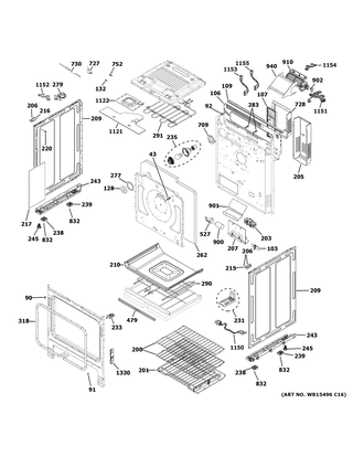 Part Location Diagram of WB18X33287 GE HARNESS LATCH