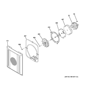 SMALL CONVECTION FAN Diagram and Parts List for ZDP486LDP7SS  General Electric Range