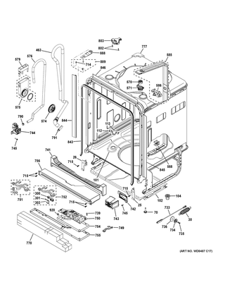 Part Location Diagram of WD21X24536 GE Harness Assembly