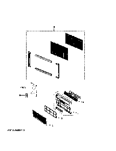 Room Air Conditioner Diagram and Parts List for AKCQ08ACJK1  General Electric Air Conditioner