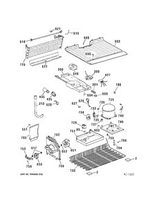 UNIT PARTS Diagram and Parts List for CTS16ABMDRWW  General Electric Refrigerator