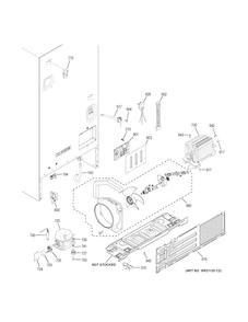 Machine Compartment Diagram and Parts List for GDE25EGKBRWW  General Electric Refrigerator
