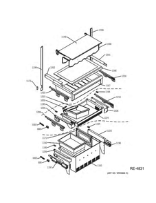 Shelves Diagram and Parts List for ZIS480NX  General Electric Range