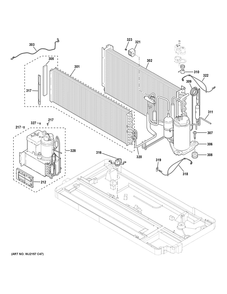 Sealed System Diagram and Parts List for AZ65H07EBMW5  General Electric Air Conditioner
