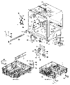 Tub Assembly Diagram and Parts List for GSD1000M20  General Electric Dishwasher