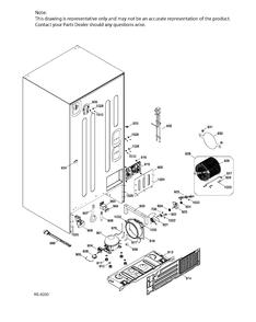 SEALED SYSTEM & MOTHERBOARD Diagram and Parts List for PNR20KSEBFES  General Electric Refrigerator