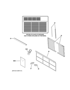 Room Air Conditioner Diagram and Parts List for AEM06LVQ2  General Electric Air Conditioner