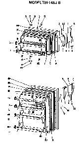 Doors Diagram and Parts List for TBF14SJBL  General Electric Refrigerator