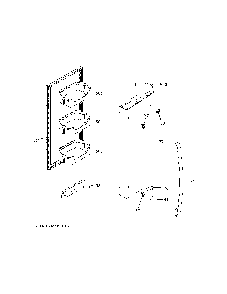 Fresh Food Door - Rh Diagram and Parts List for GFE26JYMWFFS  General Electric Refrigerator