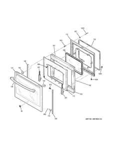 DOOR Diagram and Parts List for JS760BL1TS  General Electric Range