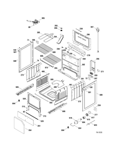 BODY PARTS Diagram and Parts List for JCBP65DP1WW  General Electric Range