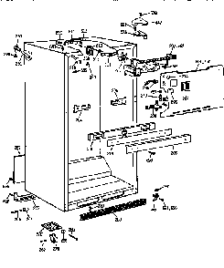 Cabinet Parts Diagram and Parts List for TBX2222QAYERAA  General Electric Refrigerator
