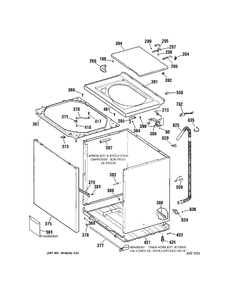 CABINET Diagram and Parts List for KNSR3130B1WW  General Electric Washer