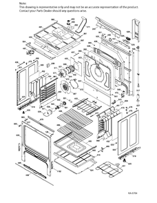 BODY PARTS Diagram and Parts List for JCB860DF2WW  General Electric Range