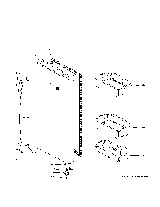 Fresh food door - rh Diagram and Parts List for GNE29GMKNES  General Electric Refrigerator